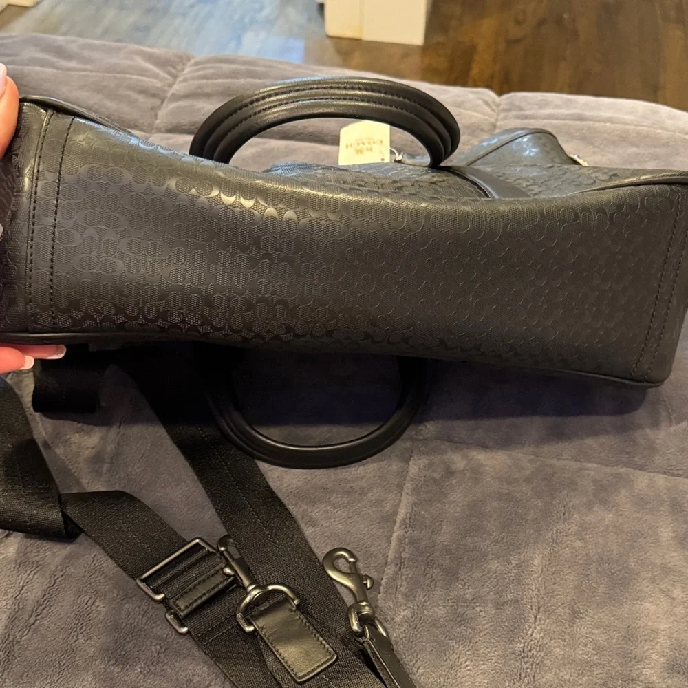 Coach Black Patterned Men's Briefcase